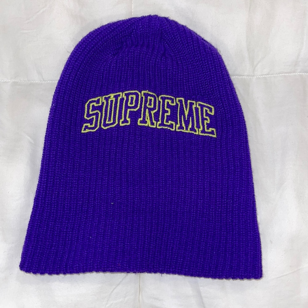 Supreme Beanie Hat -Purple O/S